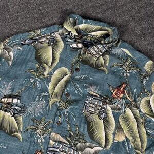 Campia Easy Care Men's Size L Button-Up Short Sleeve Hawaiian Shirt